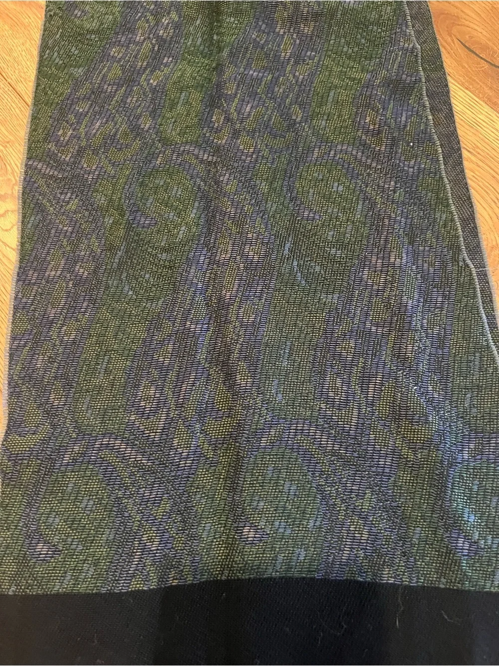 Vintage Christian Dior Green & Black Scarf